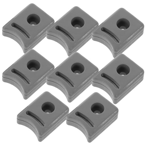 Hytrove Grey Sliding Door and Shower Door Guides, 8 Pieces, Positioning Hardware for Smooth