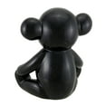 thumbnail image 3 of Glossy Black Ceramic Teddy Bear Statue 6 Inch, 3 of 3
