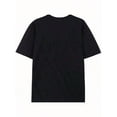 thumbnail image 2 of 【New Arrival】Unisex Vintage Hip Hop Portrait Graphic T-Shirt, Retro Rapper Signature Print Crew Neck Black Short Sleeve Streetwear Top, 2 of 5