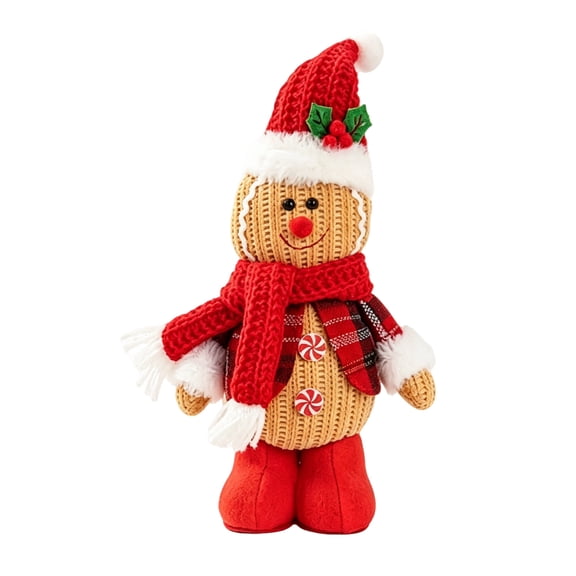 LXGGDDO Christmas Gingerbread Man Stuffed Plush Doll for Holiday Decor Christmas Tree Gifts
