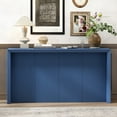 thumbnail image 2 of 60" Console Table,Wood Simple Entryway Table Hallway Table for Living Room,Entryway, Hallway,Navy Blue, 2 of 7