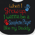 thumbnail image 4 of Inktastic Saxophone Player Like Daddy Boys or Girls Baby Bib, 4 of 4