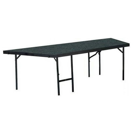 National Public Seating SP368C-02 Stage Pie Compatible with a 3 ft. x 8 ft. x 8 in. Stage, Grey Carpet