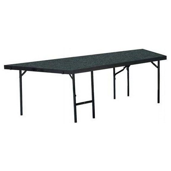 National Public Seating  Stage Pie Compatible with a 3 ft. x 8 ft. x 24 in. Stage - Grey Carpet