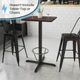 thumbnail image 3 of Flash Furniture Beverly 30'' x 30'' Restaurant Table X-Base with 3'' Dia. Bar Height Column and Foot Ring, 3 of 5