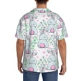 thumbnail image 5 of Xecao offers the Rabbit Back View for Men's Casual Short-sleeved Shirt, a button-up collared shirt with a pocket, perfect for beach vacations and yacht travel in the Large size., 5 of 7