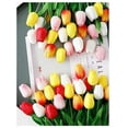 thumbnail image 5 of Morttic Artificial PU Tulips 10Pcs Real Touch Fake Flower Arrangement Bouquets for Home Office Wedding Decoration (Colorful), 5 of 6