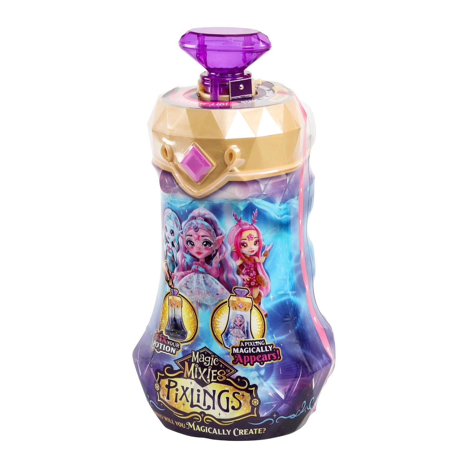 Magic Mixies Pixlings Doll - Purple, Single PK