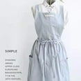 thumbnail image 5 of Cotton And Linen Kitchen Cooking Apron with Cross Back for Cooking Catering Work Commercial Restaurant Light Blue, 5 of 7