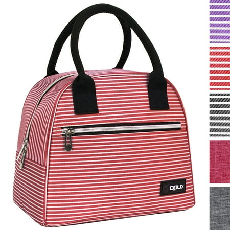 OPUX Premium Lunch Bag for Women | Thermal Insulated Lunch Tote for Female Ladies | Medium Reusable Soft Lunch Box Purse for School, Work, Office with Pocket | Fits 12 Cans