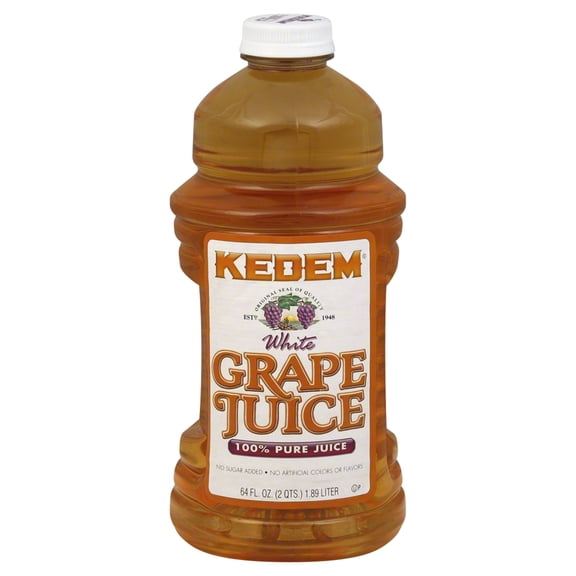 Pack of 8, Kedem White Grape Juice, 64 fl oz