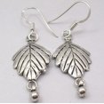 thumbnail image 2 of SilverStarJewel 925 Sterling Silver Leaf Beautiful Stunning Earrings 1.7" Women's Jewellery, 2 of 3