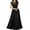 Black, variant on ZenCart Women's Lace Maxi Dress Crew Neck Pleated Swing A-line Dress Mother of The Bride Long Dress for Wedding Party