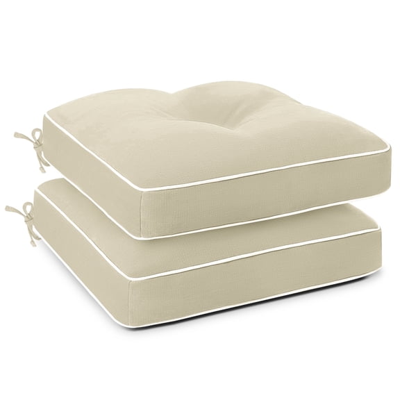 Favoyard Patio Chair Cushions, 3-Year Color Fastness Indoor/Outdoor Chairs Cushion for Seat Dining Rocking Wicker Chair Cushion with Tie Straps