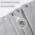 thumbnail image 4 of Inosoo Fabric Shower Curtain Liner, 72"Wx72"H Water Repellent Cloth Shower Curtain  with Grommets & Hooks, Light Gray, 4 of 11