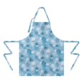 thumbnail image 2 of Light Blue Christmas Snowflake Apron-Garden Aprons for Women with Pockets-Cotton Linen Waterproof Kitchen Cooking Gardening Aprons Adjustable for Kitchen,Cooking,BBQ and Salon 32"x27", 2 of 7