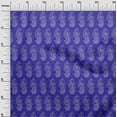 thumbnail image 2 of oneOone Georgette Viscose Royal Blue Fabric Geometric|Paisley & Floral Block Sewing Craft Projects Fabric Prints By Yard 42 Inch Wide, 2 of 4