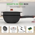 thumbnail image 5 of Nutrichef 4L Electric Frying Pan & 4L Steamer  Multifunctional Portable 1000W Non-Stick Pot for Cooking  Durable Heat Safe Handle  Touch Control Panel  Electric Hot Pot  Black, 5 of 7