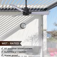 thumbnail image 2 of Matthews Fan Company AK-BK-BN-42 Alessandra 42” Matte Black Ceiling Fan with 3 Brushed Nickel Blades, Remote Control, Indoor/Outdoor Wet Rated, 2 of 6