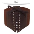 thumbnail image 4 of NUZYZ Women Lace-up Corset Wide Elastic Waist Belt Faux Leather Slimming Body Waistband Dress Shirt Decoration, 4 of 7