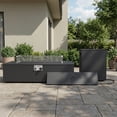 thumbnail image 3 of Opohoro 43" Propane Fire Pit Table Set, 50,000 BTU Outdoor Gas Fire Table with Tank Side Table, Black, 3 of 11