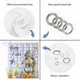 thumbnail image 4 of Easter Rabbits Shower Curtain, Waterproof Shower Curtains for Bathroom, Watercolor Eggs Flowers Butterflies Purple Plaid Washable Fabric Bathtub Curtain Set Bath Decor with 12 Hooks Stall 36"x72", 4 of 8