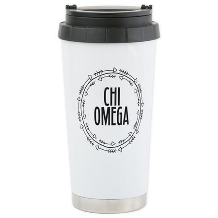 Omega Travel Mug - CafePress - Chi Omega Arrows - Stainless Steel Travel Mug, Insulated 16 oz. Coffee Tumbler