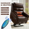 thumbnail image 4 of Power Lift Recliner Chair for Elderly with Adjustable Headrest, Massage and Heat, Lay Flat, Brown, 4 of 8