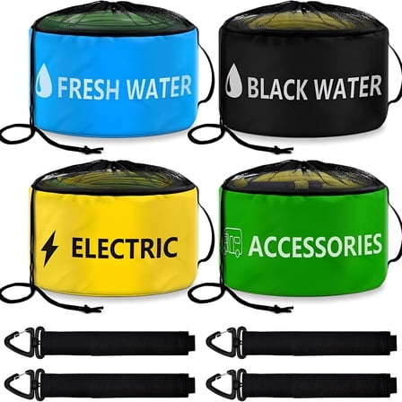 LAMIRO Hose Storage Bag for RV Hose Organizer Portable Hose Carrying Bag Waterproof RV Hose Storage Bag Electrical Cords and RV Accessories