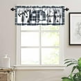 thumbnail image 2 of Misty Forest Valance Curtain, Rustic Farmhouse Pine Tree Landscape Country Woodland Deer Print Blackout Short Window Drape for Kitchen Living Room Bedroom, 54x18inch, 2 of 6