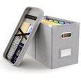 thumbnail image 1 of File Organizer Box File Box for Letter Size Files Storage Hanging File Folder Organizer with Mesh Pocket on Lid Portable Filing Box with Handle for Office/Home/School( ), 1 of 7