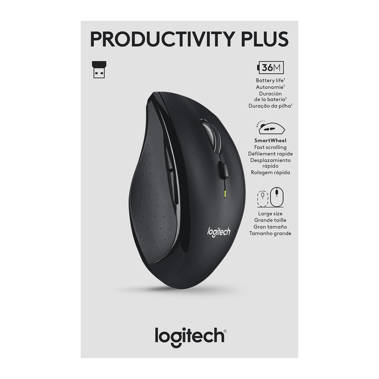 Logitech, Wireless Mouse, Dark Gray, 2.4 GHz USB Unifying Receiver