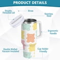 thumbnail image 2 of Yayeee 40oz Stainless Steel Tumbler with Straw and Handle Double-Wall Insulated Travel Water Bottle, Cute Gummy Bears Pattern, 2 of 8