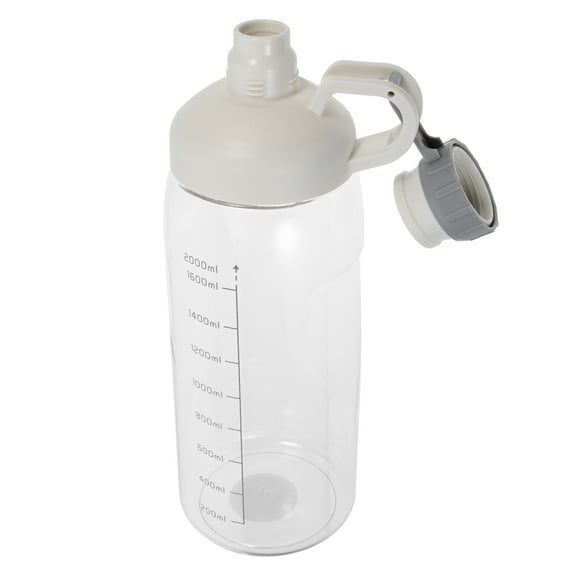 LEORX Sports Water Bottle with Measurements Made of PC PP Material Light Grey for Storage Use 1.5L