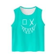 thumbnail image 2 of Kids Summer Tank Tops Sleeveless Crew Neck Funny Print Pullover Tops Casual Loose Stylish Vest For Boys Girls (6-7 Years, Light Blue), 2 of 4