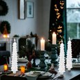 thumbnail image 5 of Flameless Taper Candles Christmas Tree Shaped Candle Lights Battery Operated Real Wax Window Candles with 3D Flickering Flame for Fireplace Christmas, 5 of 7
