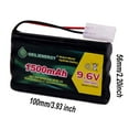 thumbnail image 2 of QBLPOWER 2pcs 9.6V 1500mAh NiMH Rechargeable Battery Pack for Toy RC Cars, Robots, Security Devices +2pcs USB, 2 of 5