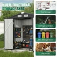 thumbnail image 5 of Clouddwell 6 ft. x 4 ft. Outdoor Storage Shed, Black Metal Garden Shed with Lockable Doors & Sloped Roof for Backyard, Patio, Poolside, 5 of 9