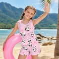 thumbnail image 4 of Psesaysky Panda Girls Tankini Swimsuit 2 Piece Bathing Suits for Girls Round Neck Swim Tank Top and Drawstring Bottoms for 6-15Y, 4 of 7
