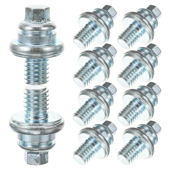 Miangastore Precision Fit Battery Terminal Bolt Silver 10Pcs 1.1x0.67x0.67In