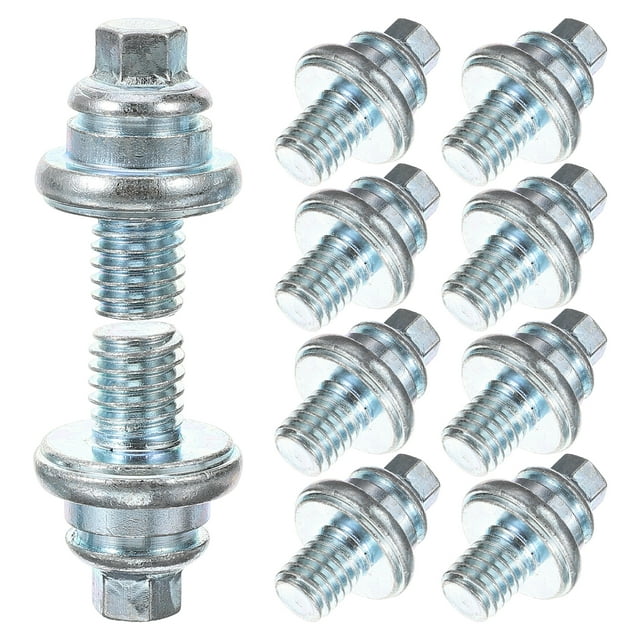Miangastore Precision Fit Battery Terminal Bolt Silver 10Pcs 1.1x0.67x0.67In