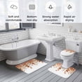 thumbnail image 5 of Burnt Orange Botanical Bath Mat 3 Piece Bathroom Rug Set, Eucalyptus Leaves Pastoral Floral Non Slip Bath Rug Contour Mat and Toilet Lid Cover, Absorbent Shower Mats Soft Bath Rugs and Mats Sets, 5 of 8