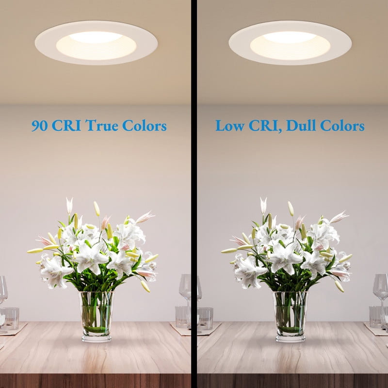 LNC 6 Inch Round LED Recessed Light,13.5W,5CCT,1125LM,Dimmable,Canless,ETL Listed,for Kitchen,Living Room,Bedroom