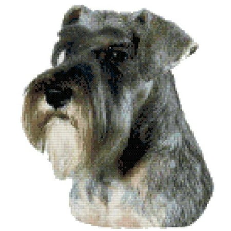 - Miniature Schnauzer Euro Dog Portrait Counted Cross Stitch Pattern