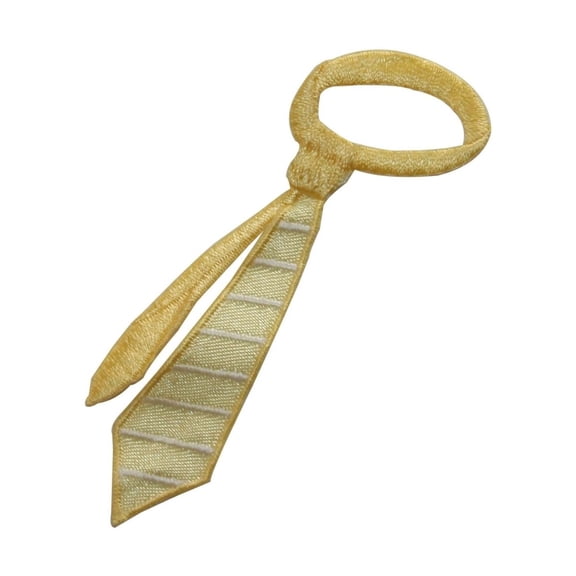 ID 7716 Striped Business Tie Patch Men Formal Suit Embroidered Iron On Applique