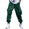 thumbnail image 5 of Multi-pocket Cargo Pants Men's Casual Hip-Hop Drawstring Trousers Outdoor Streetwear Sports Pant, 5 of 15