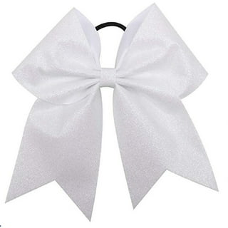 Black Cheer Bow for Girls Large Hair Bows with Clip Holder Ribbon | Kenz Laurenz