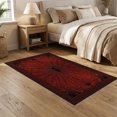 thumbnail image 2 of ODIKA 5'x7' Washable Area Rug Spider Web Design With Bold Geometric Net And Symmetric Border for Dining Room, Under Table, Home Office, Non-Slip Chair-Friendly, 2 of 7
