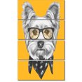 thumbnail image 2 of Chien Terrier Drôle avec Lunettes - Impression sur Toile Animal, 2 of 3