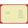 thumbnail image 2 of Designer Greetings Dark Red Flowers, Sparkling Pink Flowers, Pine Branches and Holly Wreath Inside Dark Red Christmas Card for Sister and Husband, 2 of 2